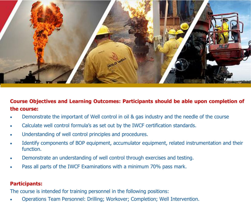 IWCF WELL CONTROL LEVEL 2 - PVD Training