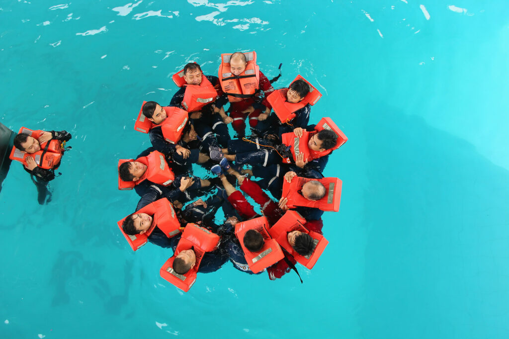 Practiing Sea Survival