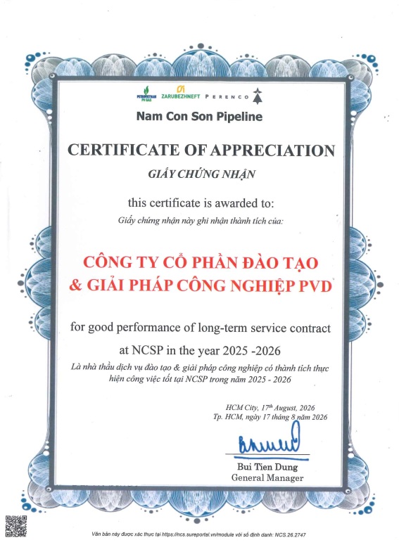 PVD Training Honored as One of NCSP’s Outstanding Contractors 2 PVD Training Certificate of Recognition from NCSP 2025–2026